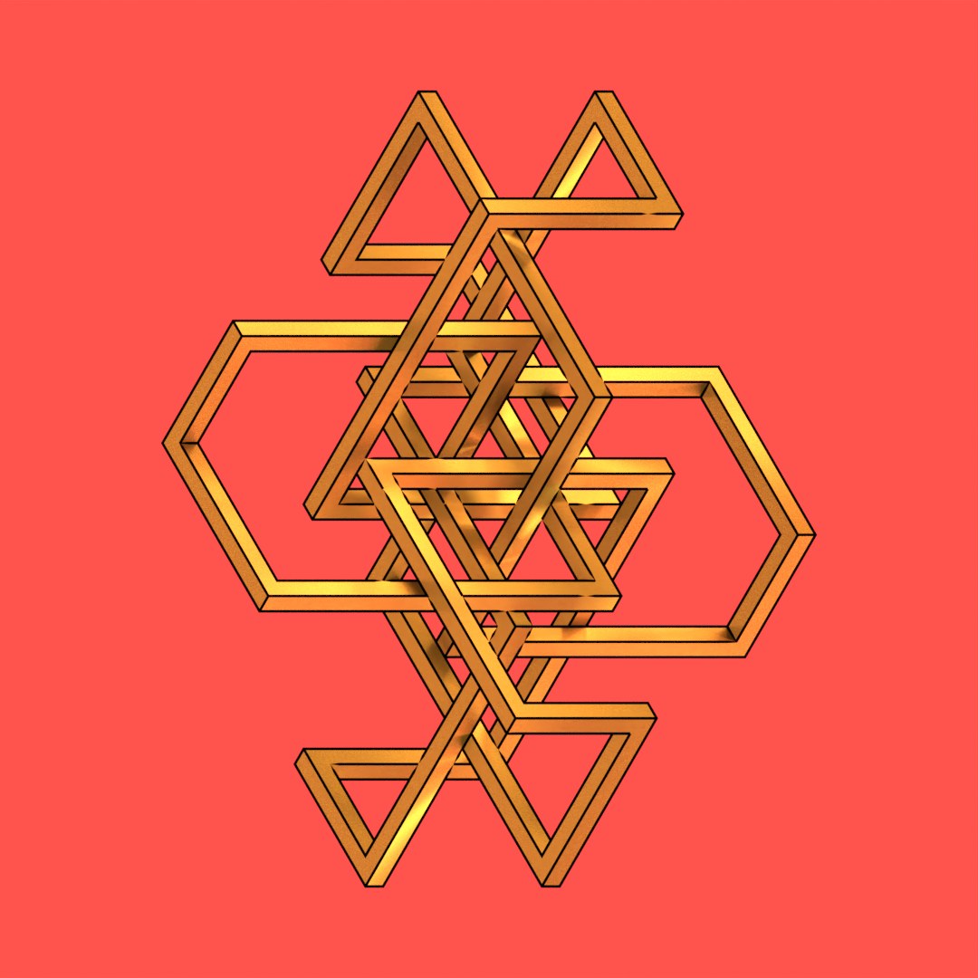 always-a-pleasure — computed knot design (3D rendering) by W.A.Stanggassinger