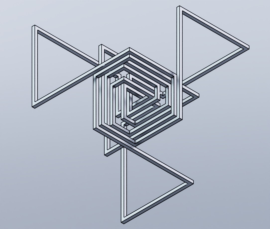 irrational — computed knot design (3D rendering) by W.A.Stanggassinger