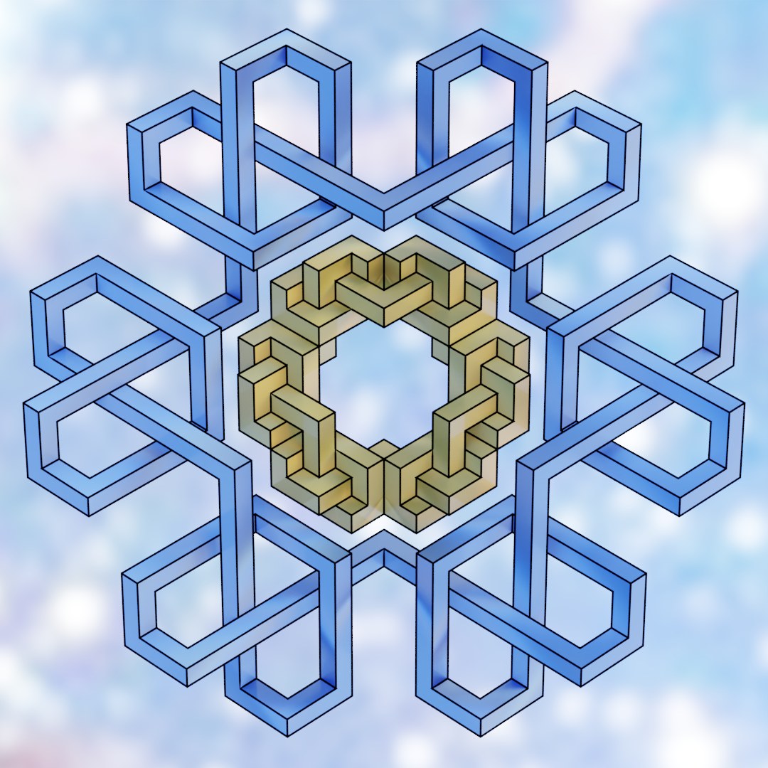 knots-of-love — computed knot design (3D rendering) by W.A.Stanggassinger