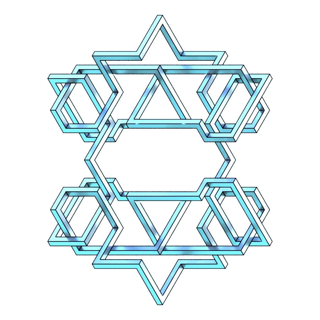 mirror — computed knot design (3D rendering) by W.A.Stanggassinger