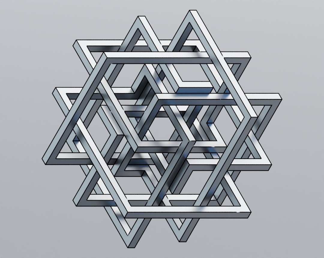 spiral — computed knot design (3D rendering) by W.A.Stanggassinger