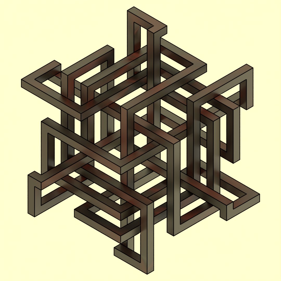 sundowner — work cut to length, not yet welded; shown as the computed 3D rendering by W.A.Stanggassinger